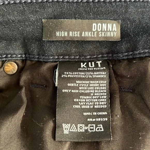 LIKE NEW • KUT from the Kloth “Donna” High Waist Skinny Ankle Jeans • Women’s 6👖 - Picture 15 of 16